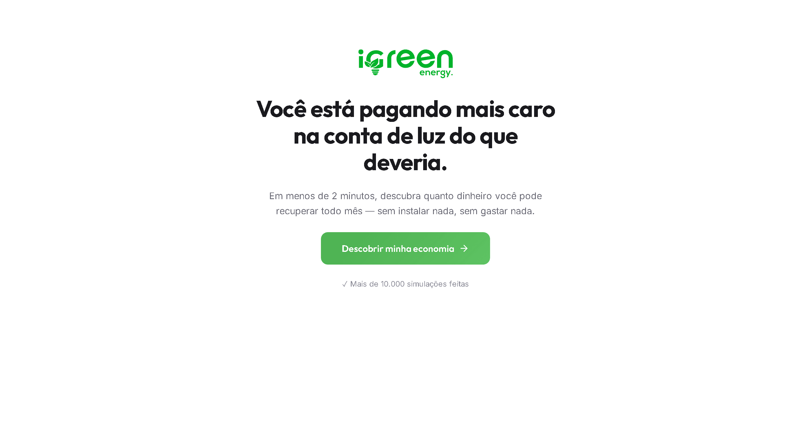 Funil publicado no endereço do parceiro, como o lead vê